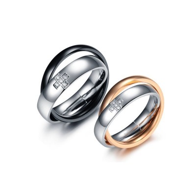 Парные кольца для влюбленных dao_025 из ювелирной стали 316L